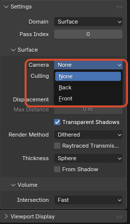 Material Face Culling